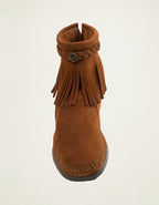 Minnetonka Back Zip Softsole Boot - Brown