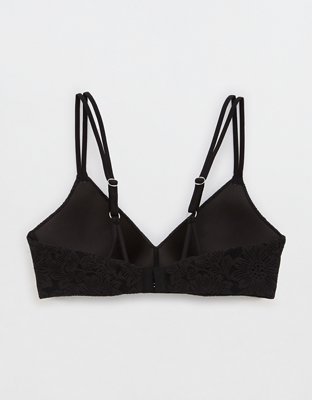 Sunnie Bloom Lace Wireless Push Up Bra - True Black