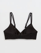 Sunnie Bloom Lace Wireless Push Up Bra - True Black