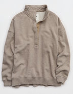 Aerie Oh Snap! Sweatshirt - Heathered Taupe