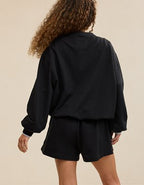 Aerie Jet Setter Crew Sweatshirt - True Black
