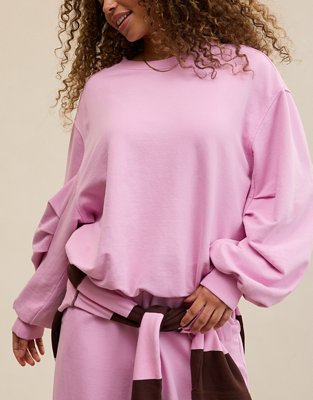 Aerie Jet Setter Crew Sweatshirt - Violet Willow