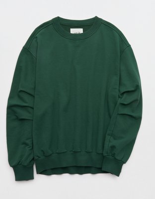 Aerie Jet Setter Crew Sweatshirt - Rugged Green