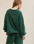 Aerie Jet Setter Crew Sweatshirt - Rugged Green