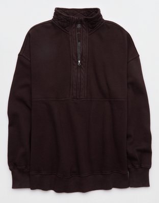 Aerie Oh Zip! Sweatshirt - Deep Earth