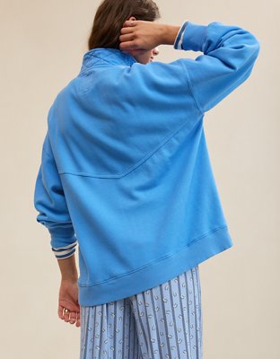 Aerie Oh Zip! Sweatshirt - Rome Blue