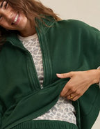 Aerie Oh Zip! Sweatshirt - Rugged Green