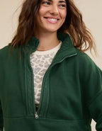 Aerie Oh Zip! Sweatshirt - Rugged Green