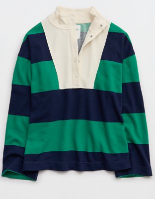Aerie Quarter Snap Sweatshirt - Pine
