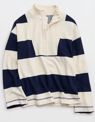 Aerie Quarter Snap Sweatshirt - Navy