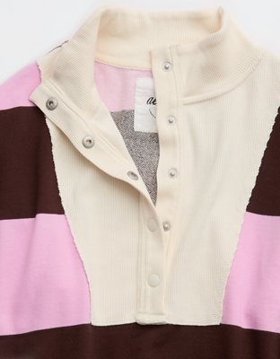 Aerie Quarter Snap Sweatshirt - Violet Willow