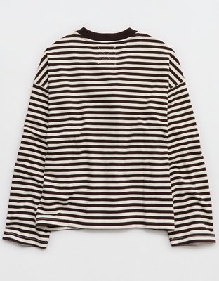 Aerie Alumni Henley Sweatshirt - Deep Earth