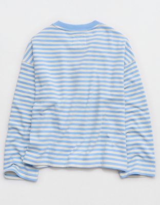 Aerie Alumni Henley Sweatshirt - Horizon Sky