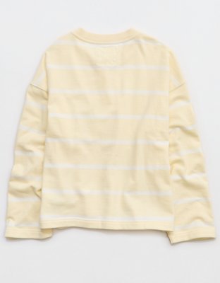 Aerie Alumni Henley Sweatshirt - Cozy Yellow