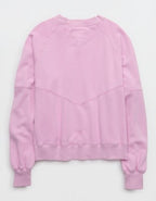 Aerie Go-To Classic Length Crew Sweatshirt - Violet Willow