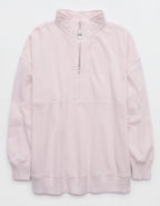 Aerie Oh Zip! Sweatshirt - Pink Petal