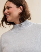 Aerie Layover Mockneck Sweatshirt - Medium Heather Gray