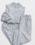 Aerie Layover Mockneck Sweatshirt - Medium Heather Gray