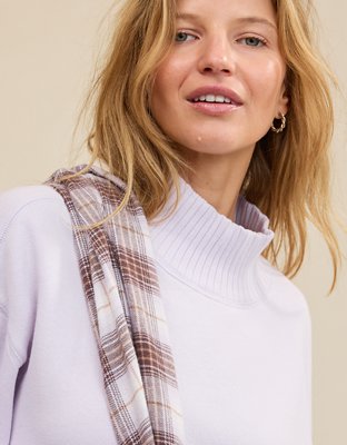 Aerie Layover Mockneck Sweatshirt - Hushed Violet