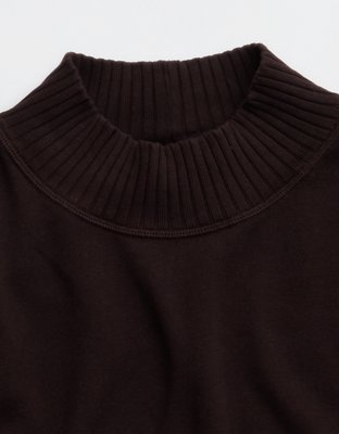 Aerie Layover Mockneck Sweatshirt - Deep Earth
