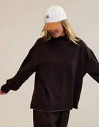 Aerie Layover Mockneck Sweatshirt - Deep Earth