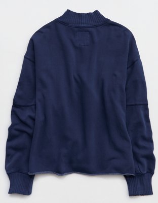 Aerie Layover Mockneck Sweatshirt - Navy
