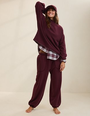 Aerie Layover Mockneck Sweatshirt - Royal Berry