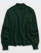 Aerie Layover Mockneck Sweatshirt - Rugged Green