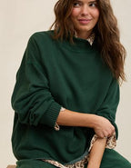 Aerie Layover Mockneck Sweatshirt - Rugged Green