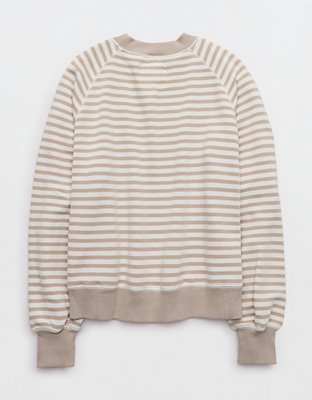 Aerie Go-To Classic Length Crew Sweatshirt - Stone Harbor