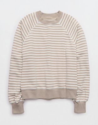 Aerie Go-To Classic Length Crew Sweatshirt - Stone Harbor