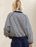 Aerie Go-To Classic Length Crew Sweatshirt - Navy