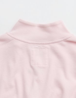 Aerie Quarter Snap Sweatshirt - Pink Petal