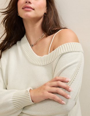 Aerie Voop Sweater - Green Sheen