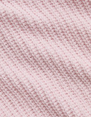 Aerie So Nostalgic Quarter Zip Sweater - Pink Petal