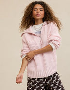 Aerie So Nostalgic Quarter Zip Sweater - Pink Petal