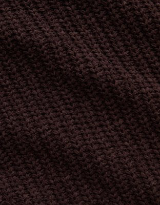 Aerie So Nostalgic Quarter Zip Sweater - Deep Earth