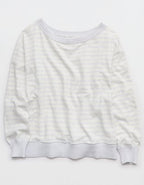 Aerie Sunday Soft Off-The-Shoulder Sweater - Light Heather Gray