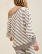 Aerie Sunday Soft Off-The-Shoulder Sweater - Heathered Taupe