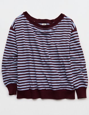 Aerie Sunday Soft Off-The-Shoulder Sweater - Royal Berry