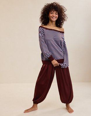 Aerie Sunday Soft Off-The-Shoulder Sweater - Royal Berry