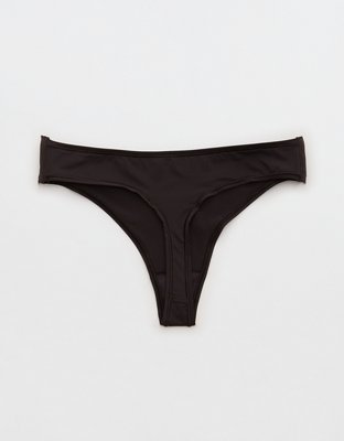 Slick Chicks Adaptive Thong Underwear - True Black