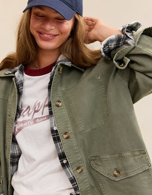 Aerie Utility Jacket - Olive Fun