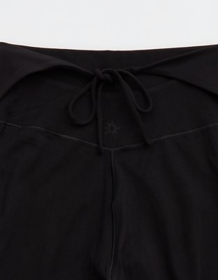 OFFLINE By Aerie Real Me XTRA High Waisted Tie Back Trouser - True Black