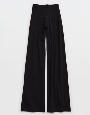 OFFLINE By Aerie Real Me XTRA High Waisted Tie Back Trouser - True Black