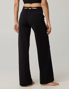 OFFLINE By Aerie Real Me XTRA High Waisted Tie Back Trouser - True Black