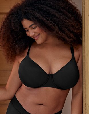 SMOOTHEZ Full Coverage Lightly Lined Bra - True Black