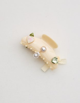 KitschPop™️ Curved Claw Clip & Charms - Multi