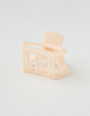 Teleties Petite Almond Claw Clip - Soft Muslin