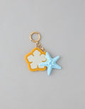 AE Hibiscus Flower Mirror Keychain - Blue Powder